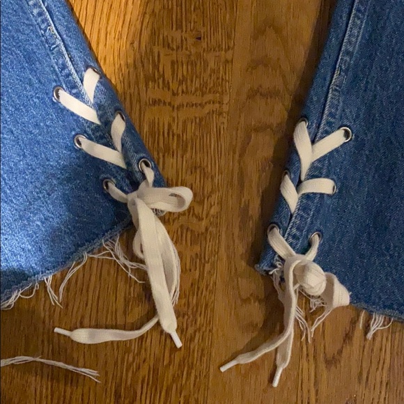 AMO Babe shoe lace bottom Jeans Denim - Picture 11 of 11